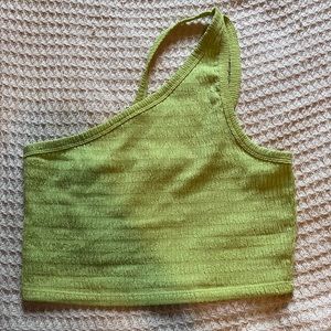 ♡ American Eagle Green One Shoulder Tank ♡
